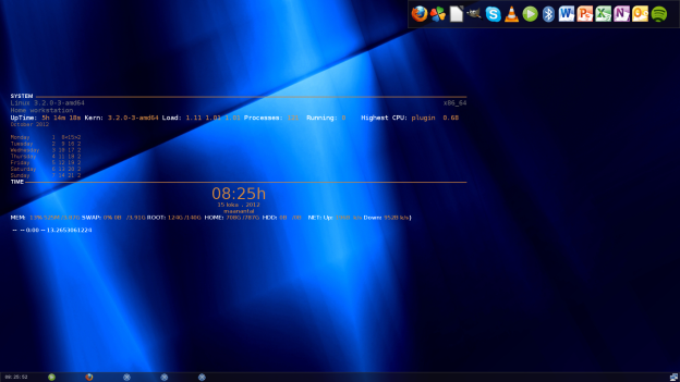 linux screenshot, screenshot from linux, linux conky, linux tint2