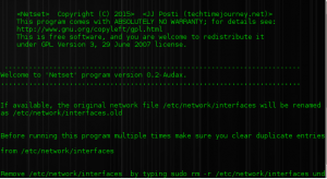 network setup, linux setup network interfaces, linux networking