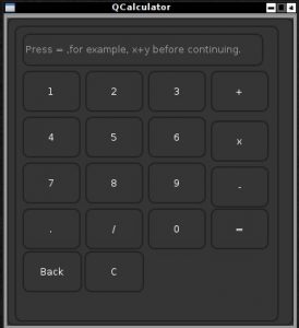 python calculator, qt5 calculator, linux calculator